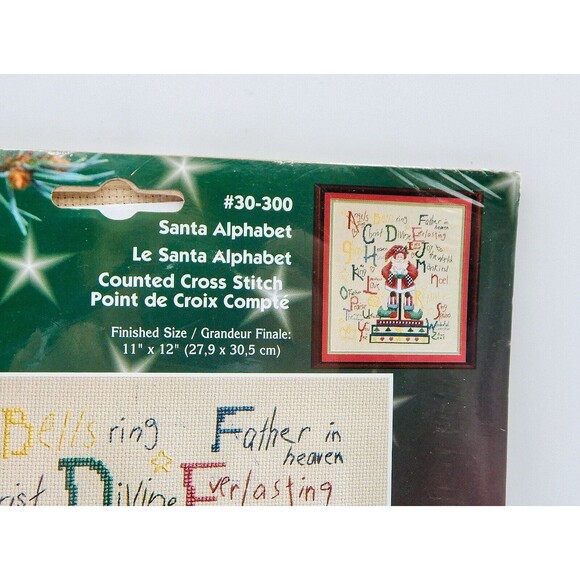 Santa Alphabet Janlynn Counted Cross Stitch Kit #30-300 Alma Lynne - Picture 4 of 5